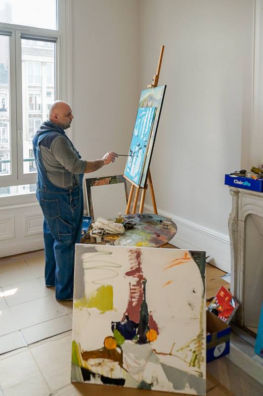 Temur Gogia dans l’atelier, Le Havre